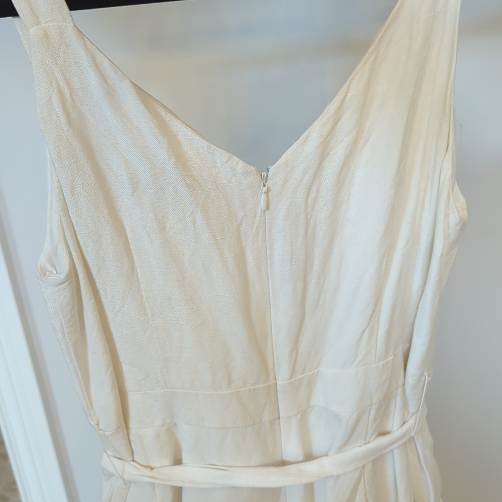 LOFT White Linen Jumpsuit - Picture 5 of 7